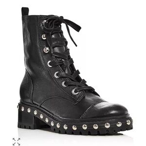 SCHUTZ Women's Andrea Studded Black Leather Boots S-432 Sz 9